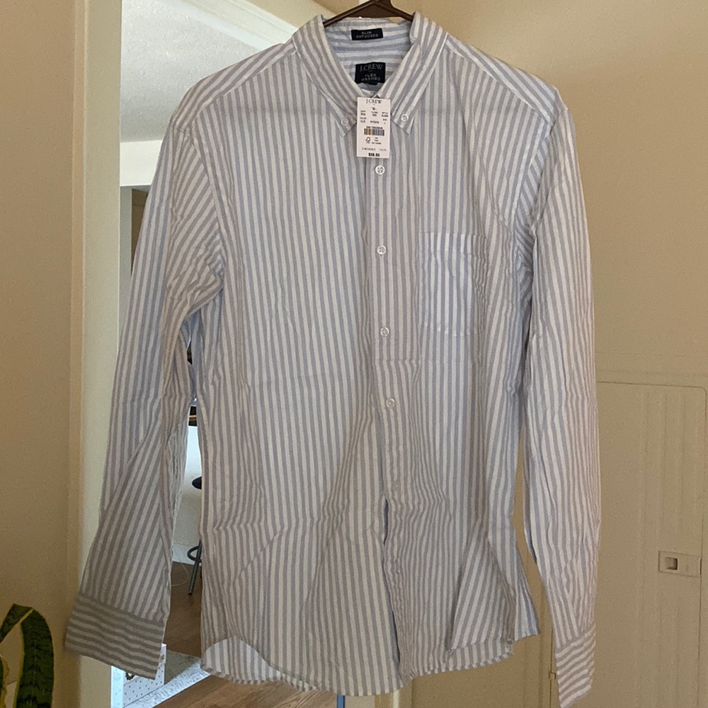 NWT Jcrew slim untucked flex washed button down shirt size large